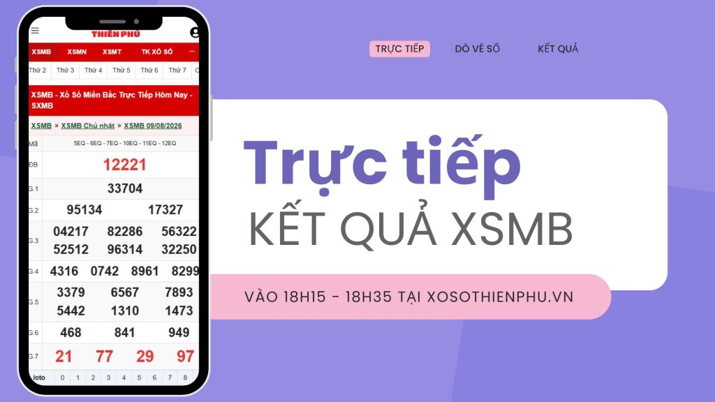 Xem trực tiếp XSMB trên điện thoại với xosothienphu.vn