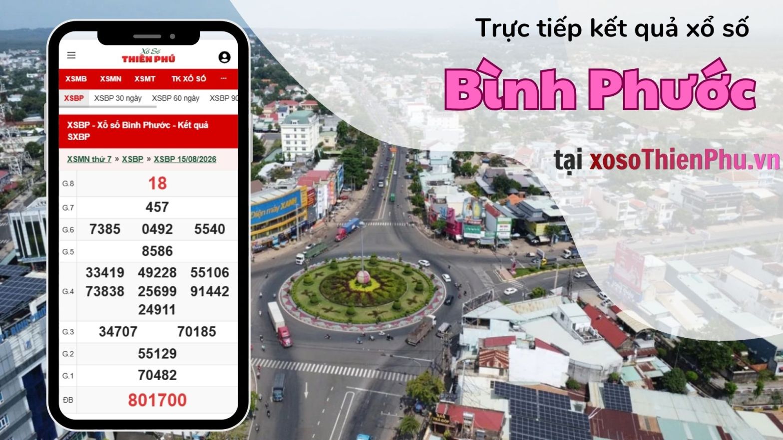 Xem kết quả xổ số Bình Phước tại xosothienphu.vn