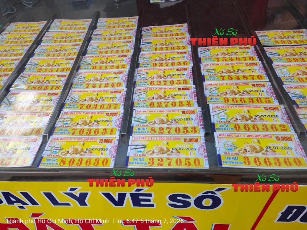 Vé số đài Tiền Giang - Ảnh: Xổ số Thiên Phú